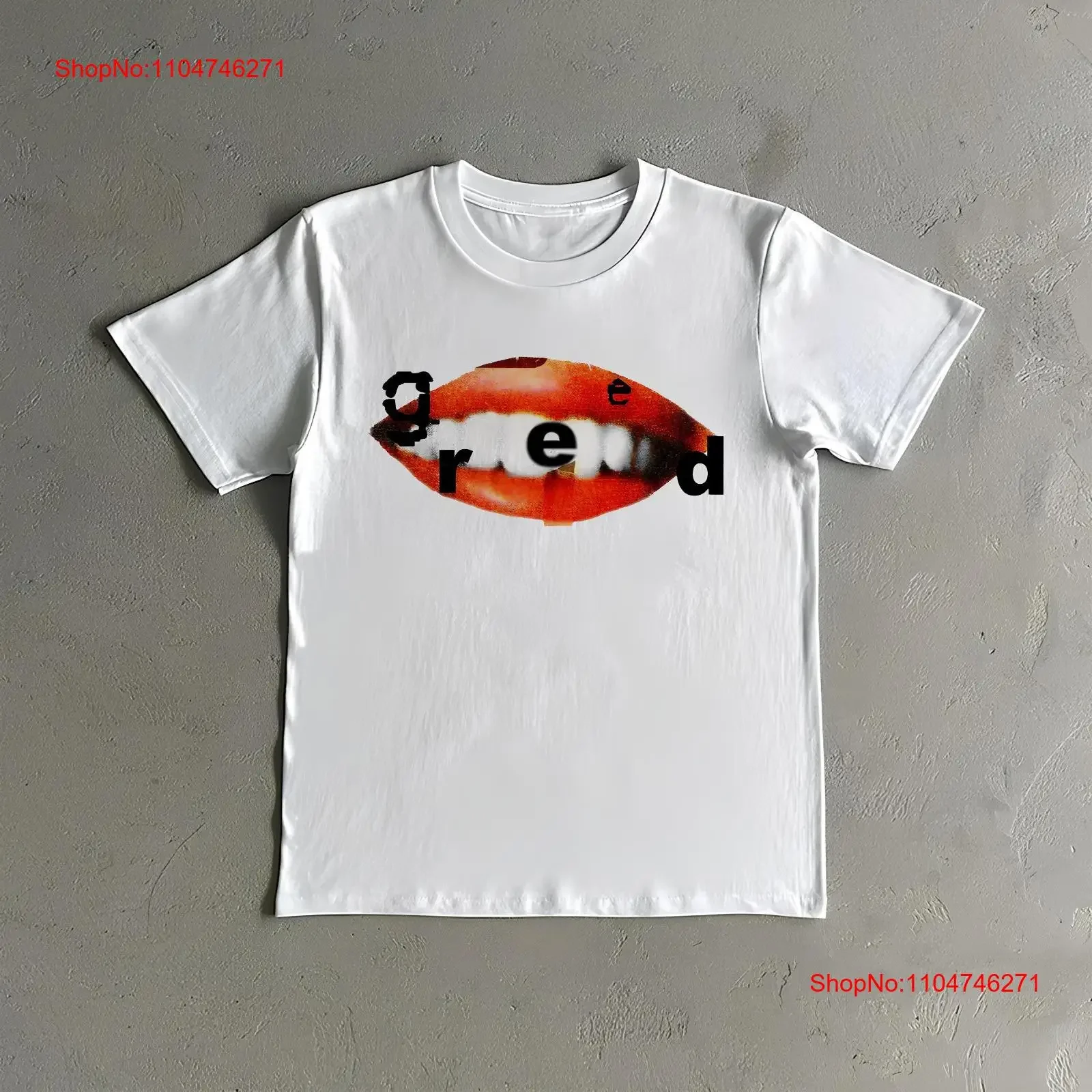Lucki Greed t-shirt Freewawe 3 Album Merch rappeur vintage lavé graphique capote pour un usage quotidien décontracté étiré
