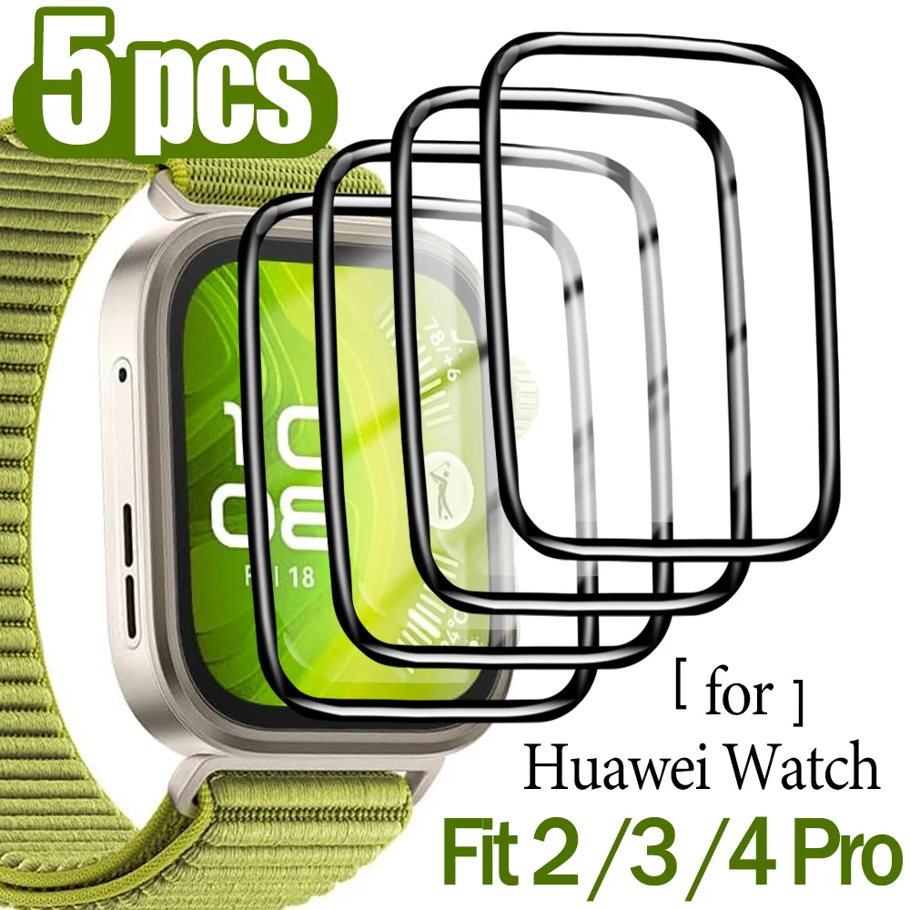 

5-1PCS for Huawei Watch Fit4 Pro Fit 3 Soft Screen Protector Flexible PMMA Protective Film for Huawei Watch Fit 2 3 Not Glass