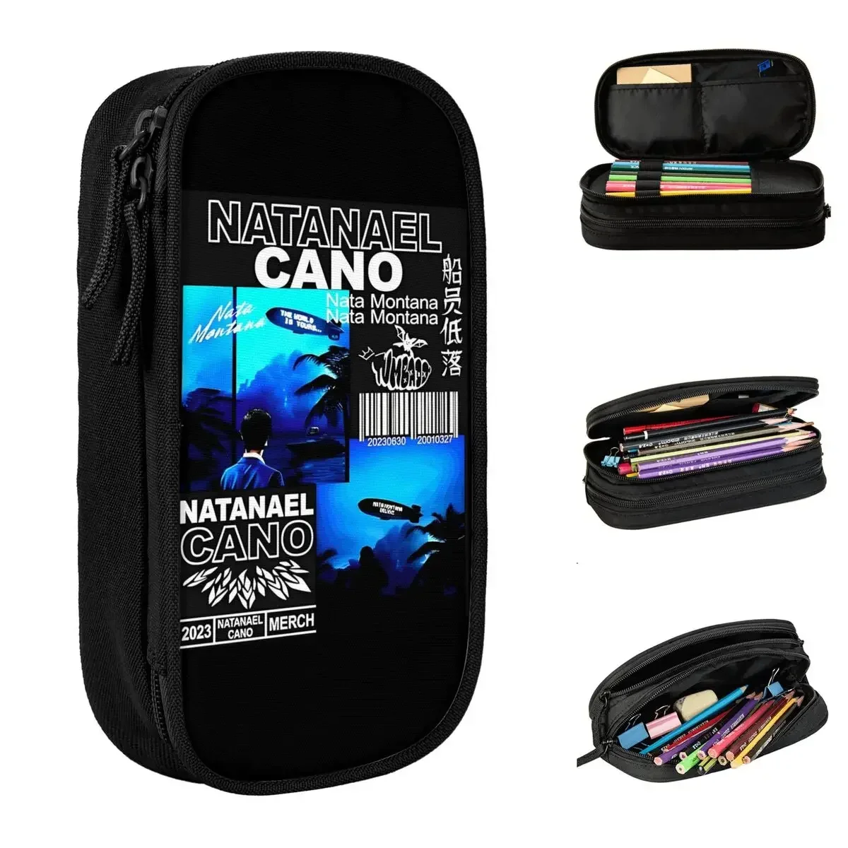 

Natanael Cano Nata Montana пенал пенал певец держатель для ручек для студентов большая сумка для хранения школьные канцелярские принадлежности на молнии
