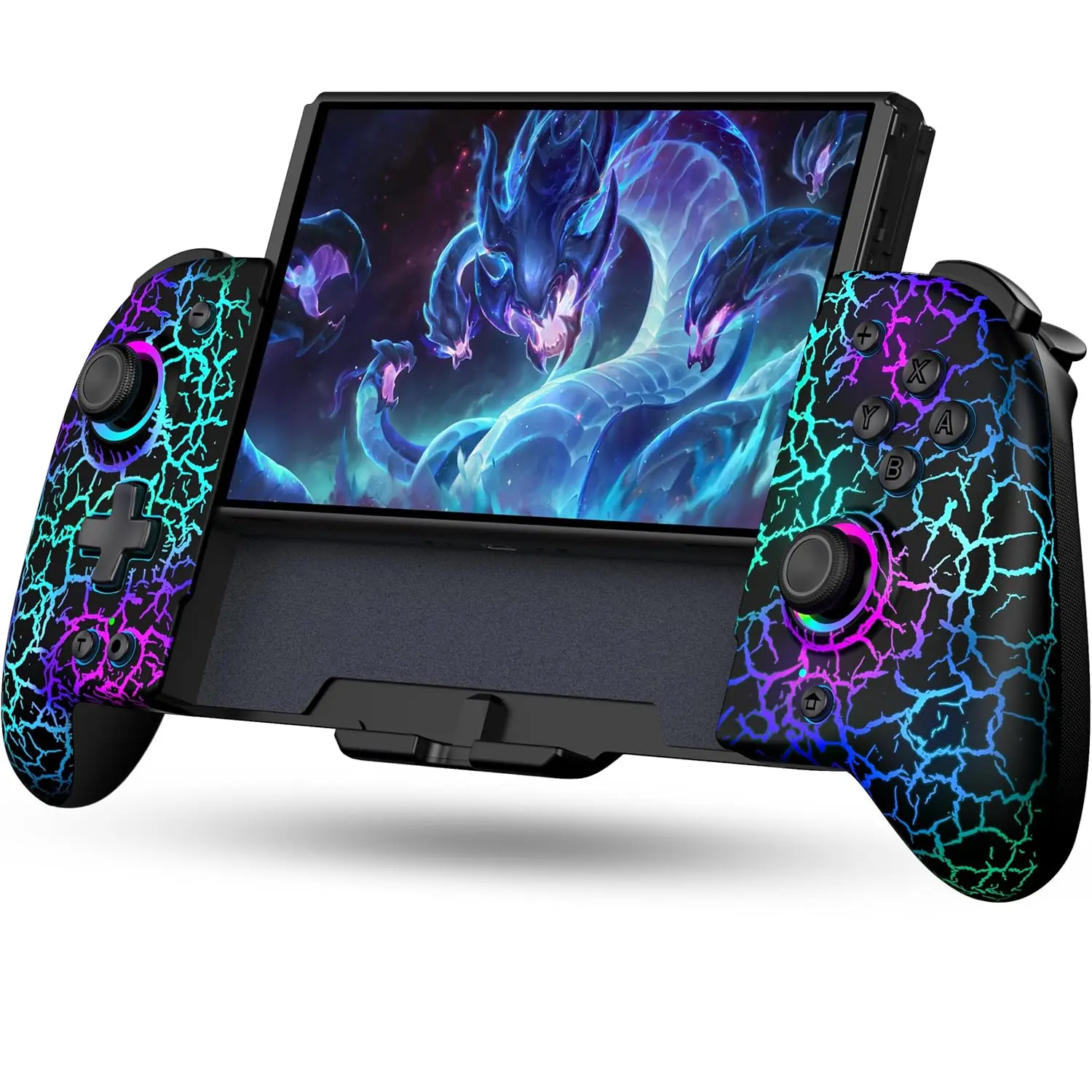 

Контроллер переключателя DinoFire, для переключателя Joy Con, цельный контроллер джойстика для портативного режима Nintendo Switch OLED