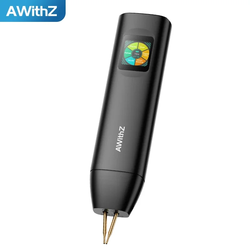 

In stock Awithz 0.35mm 5000mah Weldable DIY Mini Spot Welder Adjustable Portable Handheld Spot Welding Machine TFT Display for 1