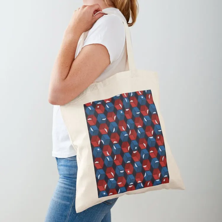 

Beat Saber Cube Pattern Tote Bag cute tote bag the tote bag reusable grocery bags Canvas