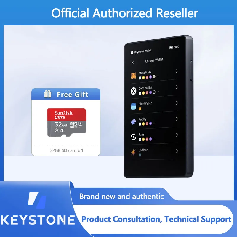 Secure Crypto Hardware Wallet Keystone 3 Pro And Leather Case