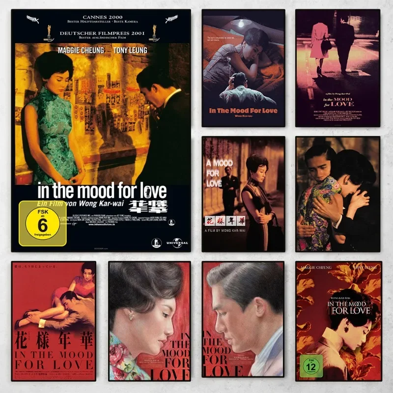 Arte de pared Simple Escandinavo en el estado de ánimo para el amor Wong Kar Wai, personajes de películas, póster HD, impresiones, decoración del hogar, dormitorio, sala de estar