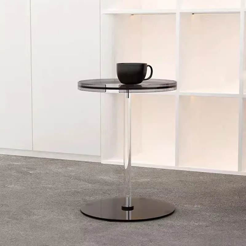 Mini Acrylic Coffee Tables Round Luxury Modern Auxiliary Center Tables Neat Sofa Table Designer Side Table Multifunctional