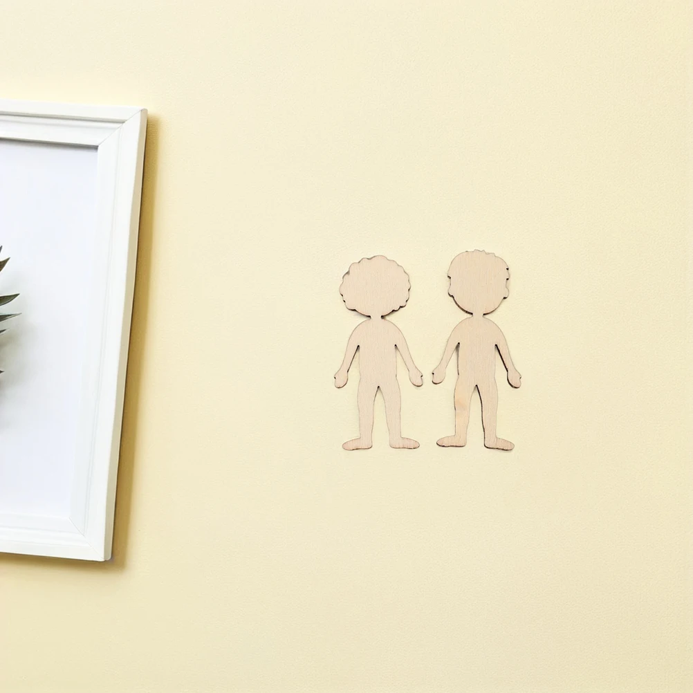 

100Pcs Unfinished Wooden Cutouts Variety Patterns Creative Design Safe Material DIY Craft Projects Natural Wood Cutouts