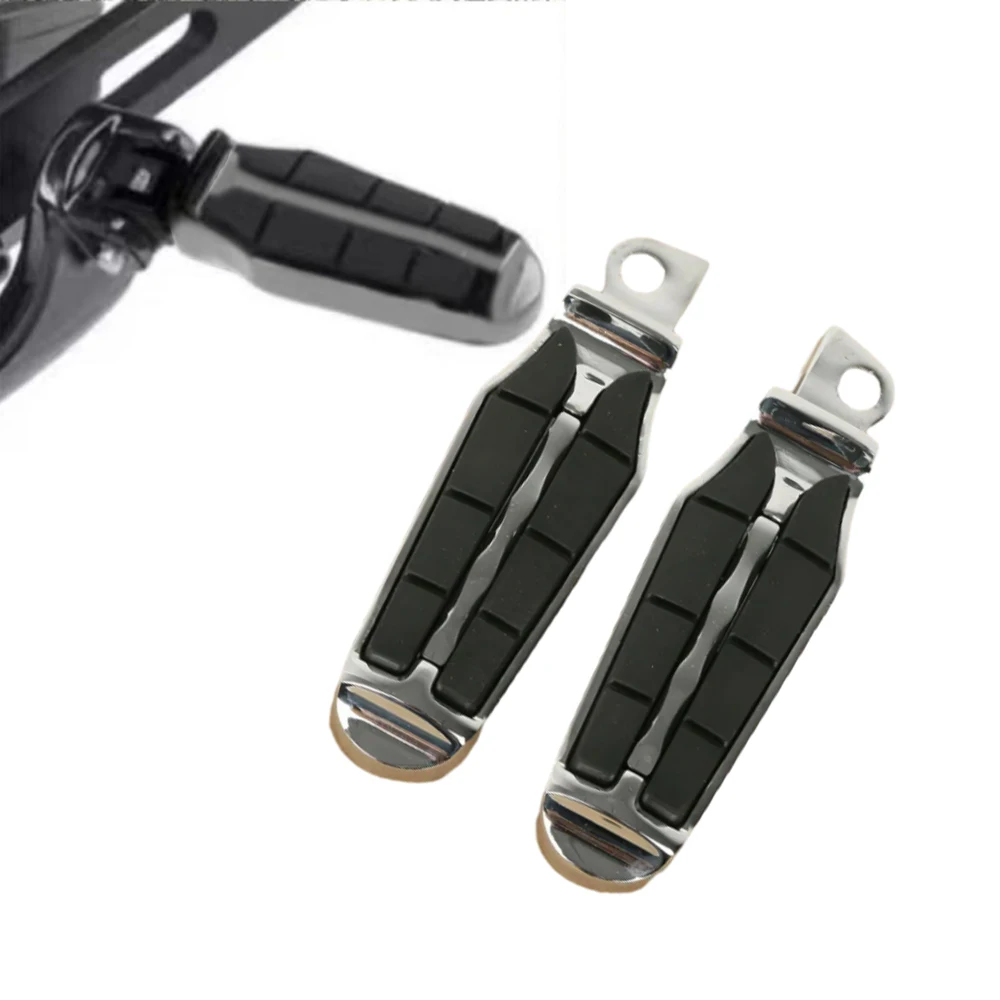 

2pcs Motocycle Aluminum 10mm Footrests Foot Rest Foot Pegs Pedal for Harley-Davidson Male Style Footpeg Mount