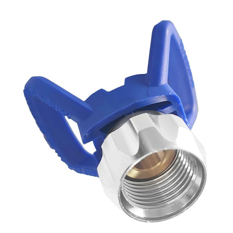 4 Airless Paint Sprayer Nozzle Bases, Airless Spray Gun Assembly Spray Nozzle Tools, Compatible with Airless Sprayer Paint Universal Replacement Parts (Including 2 Red Bases + 2 Blue Bases) image 6
