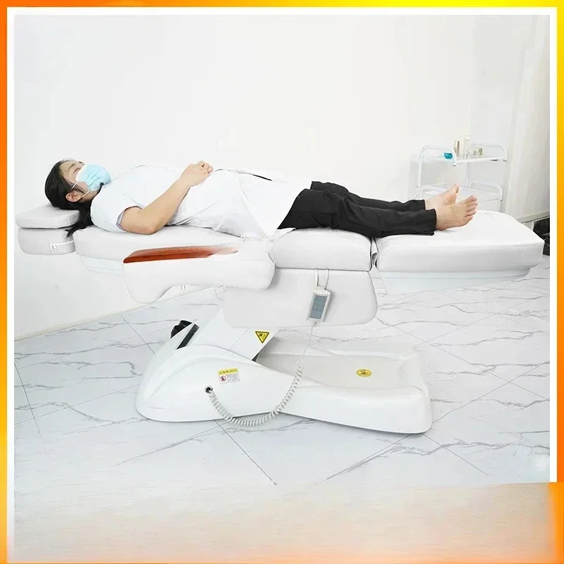 

New Arrivals Multifunctional beauty salon bed, health bed can lift and lower beauty treatment recliner pattern, tattoo embroider