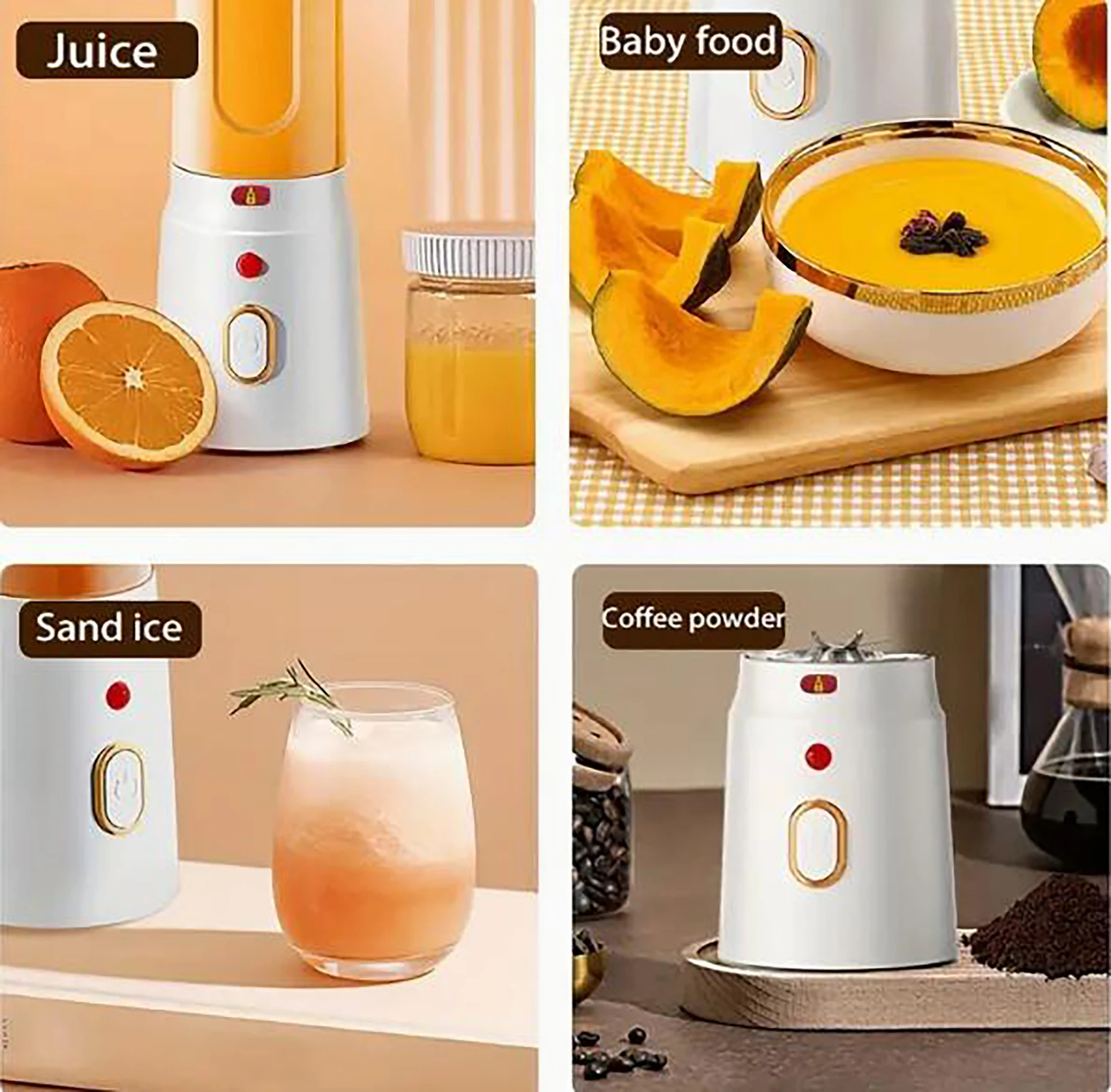 1pc Portable mini blender, wireless portable juicer, and milkshake blender, suitable for kitchen, home, and travel