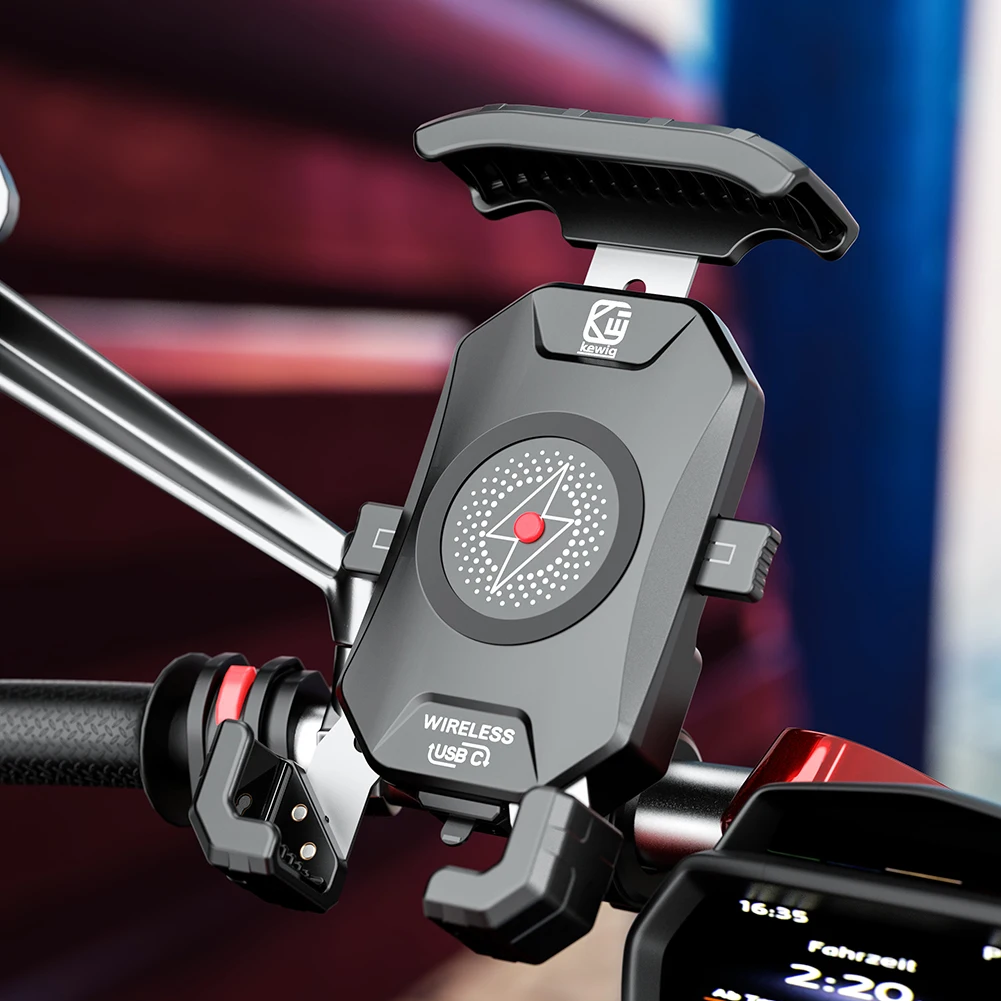 Wireless Motorcycle Phone Charger Holder 5