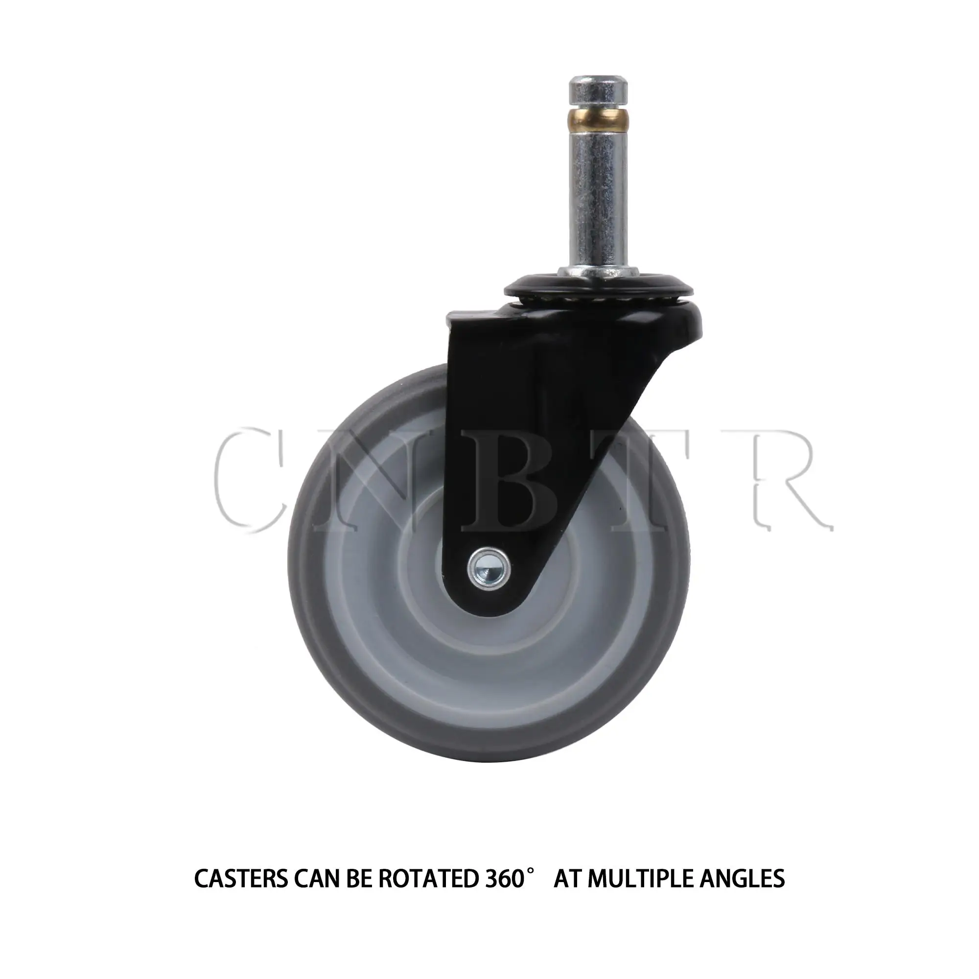 Imagem -05 - Cnbtr-borracha Giratória Caster Stem Roda com Manga de Nylon 110lbs Peças 3