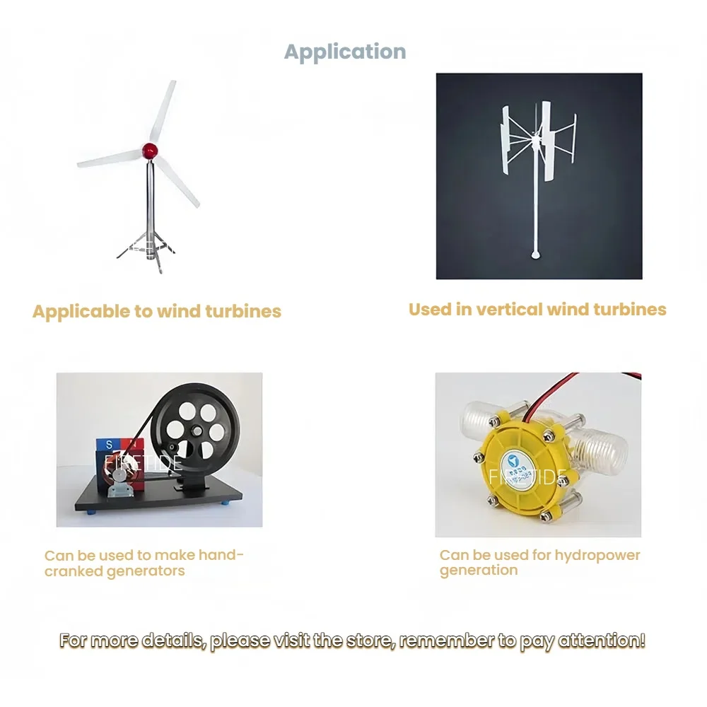 مولد قلب حديدي مصغر من نوع القرص 20 وات/50 وات/100 وات، توليد طاقة عالية مغناطيسي قوي منخفض السرعة، تيار متردد متعدد الأقطاب ثلاثي الطور #5