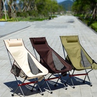 Outdoor Folding Chair Ultralight Aluminiu Alloy Camping Chair Upgraded Moon Chair Fishing Chair Beach Garden BBQ Chair