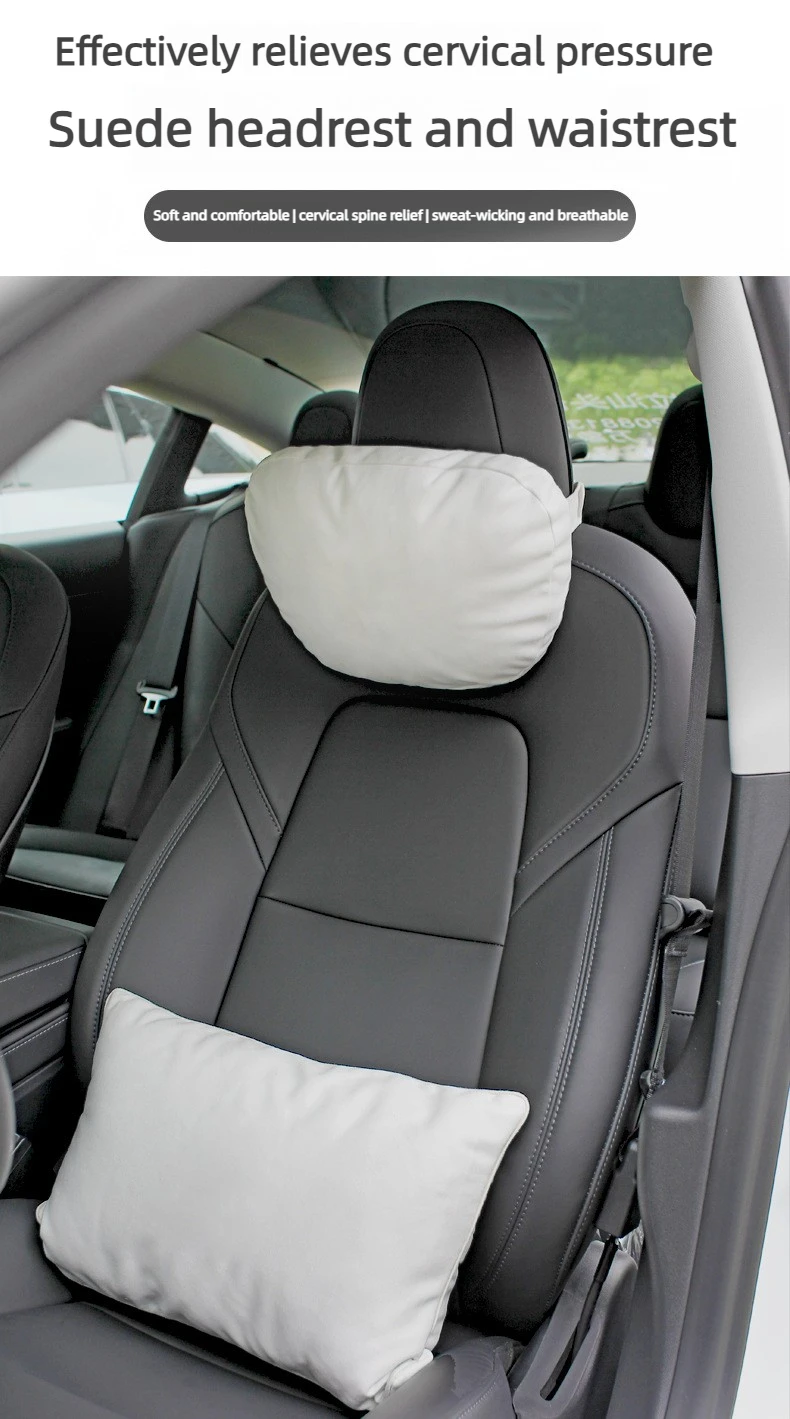 Für Tesla Model 3 Highland, Model Y Juniper, Model YL: Nackenkissen, Lendenkissen, 6-Sitzer, zur Linderung von Ermüdung, Auto-Innenraumzubehör – Detail 1