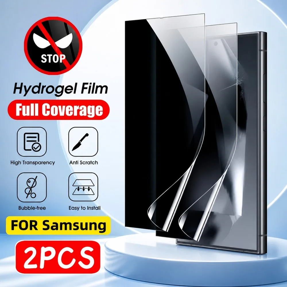 2PCS Privacy Hydrogel Film For Samsung Galaxy A15 A16 A17 A25 Anti Spy Screen Protector For Samsung Galaxy A26 A27 A33 5G A35 HD