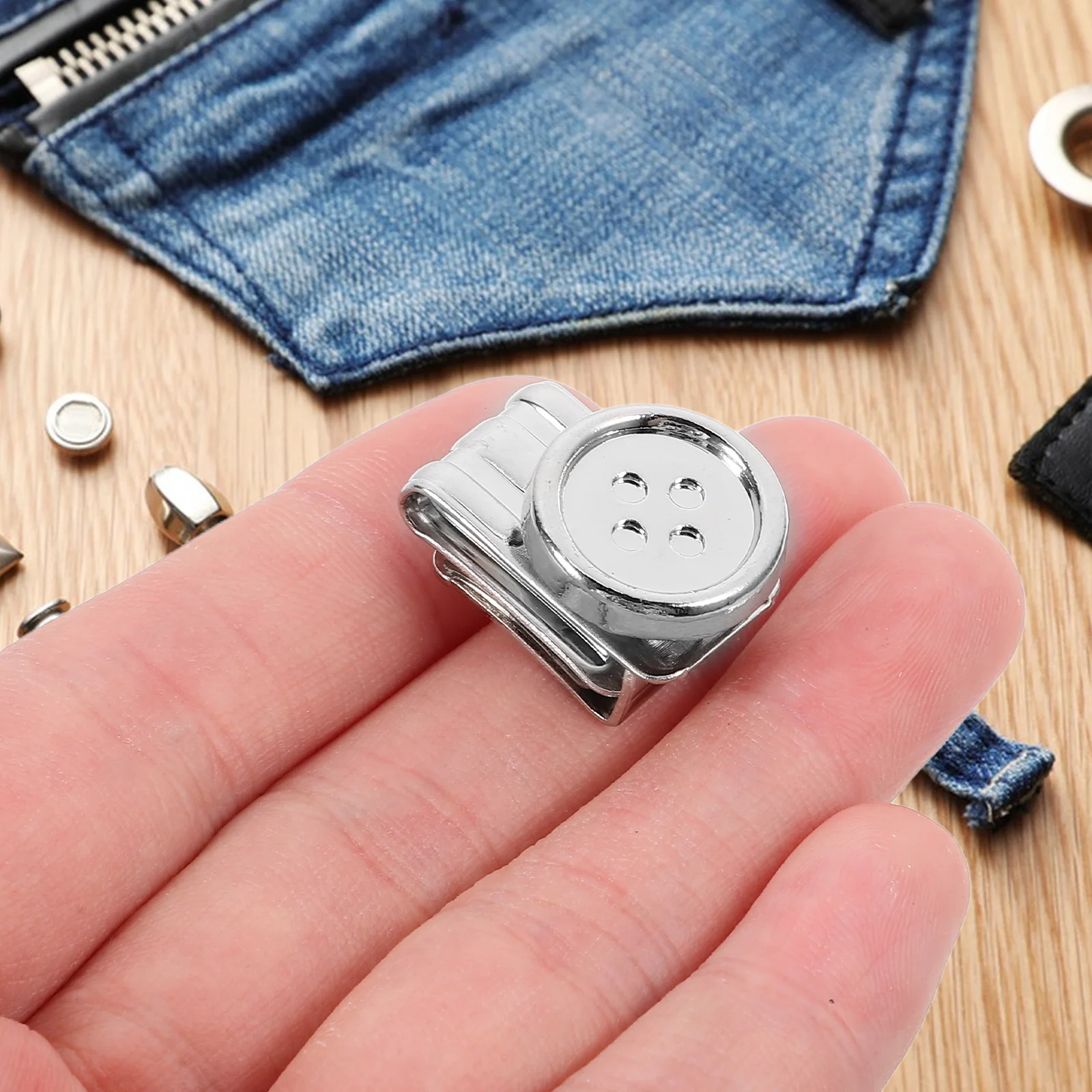 

6pcs Metal Suspender Buttons for Men Pants No Sew Fasteners Replacement Button End Brace Clip Clasp Suspenders Accessories