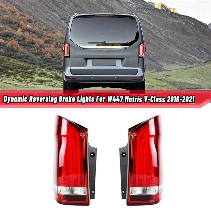 

A77T-Taillights Flowing Rear Fog Lamp Dynamic Revers Brake Lights For Mercedes-Benz Vito W447 Metris V-Class