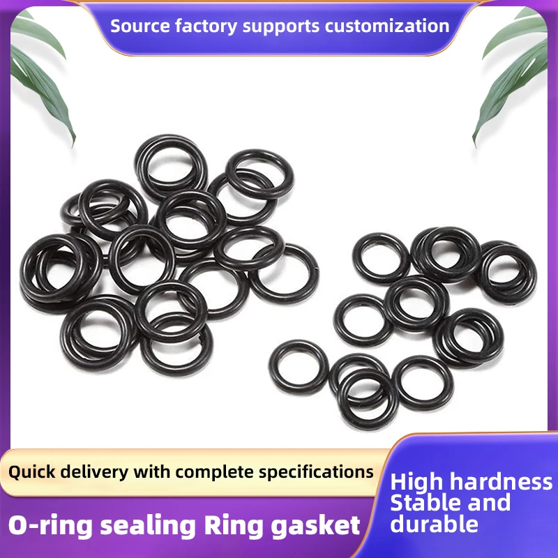 Creamily O-Ring Rubber Gaskets Seal Ring Set High Pressure O-Rings Sealing Elastic Band O Silica Gel Screw Damping Rings Set