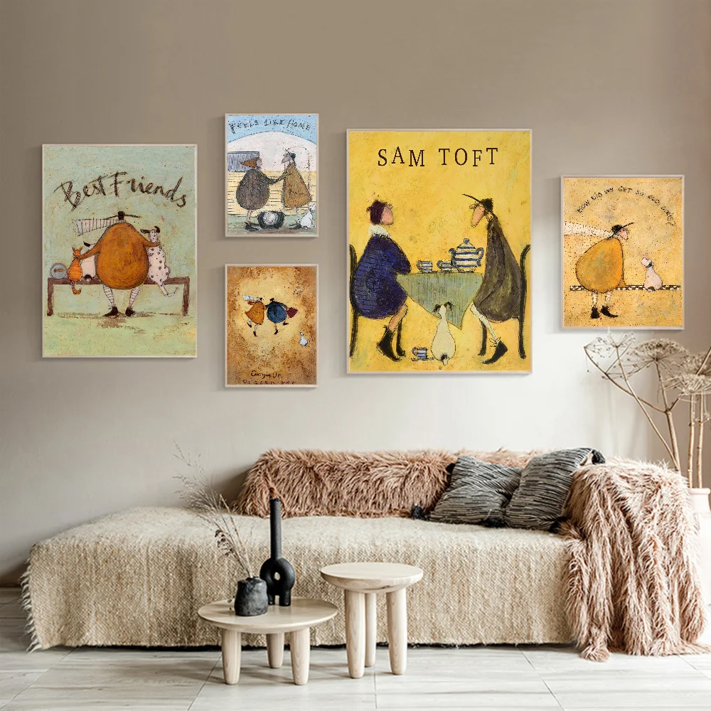 Sam Toft Art Classic Movie Posters Fancy Wall Sticker for Living Room Bar Decoration Room Wall Decor