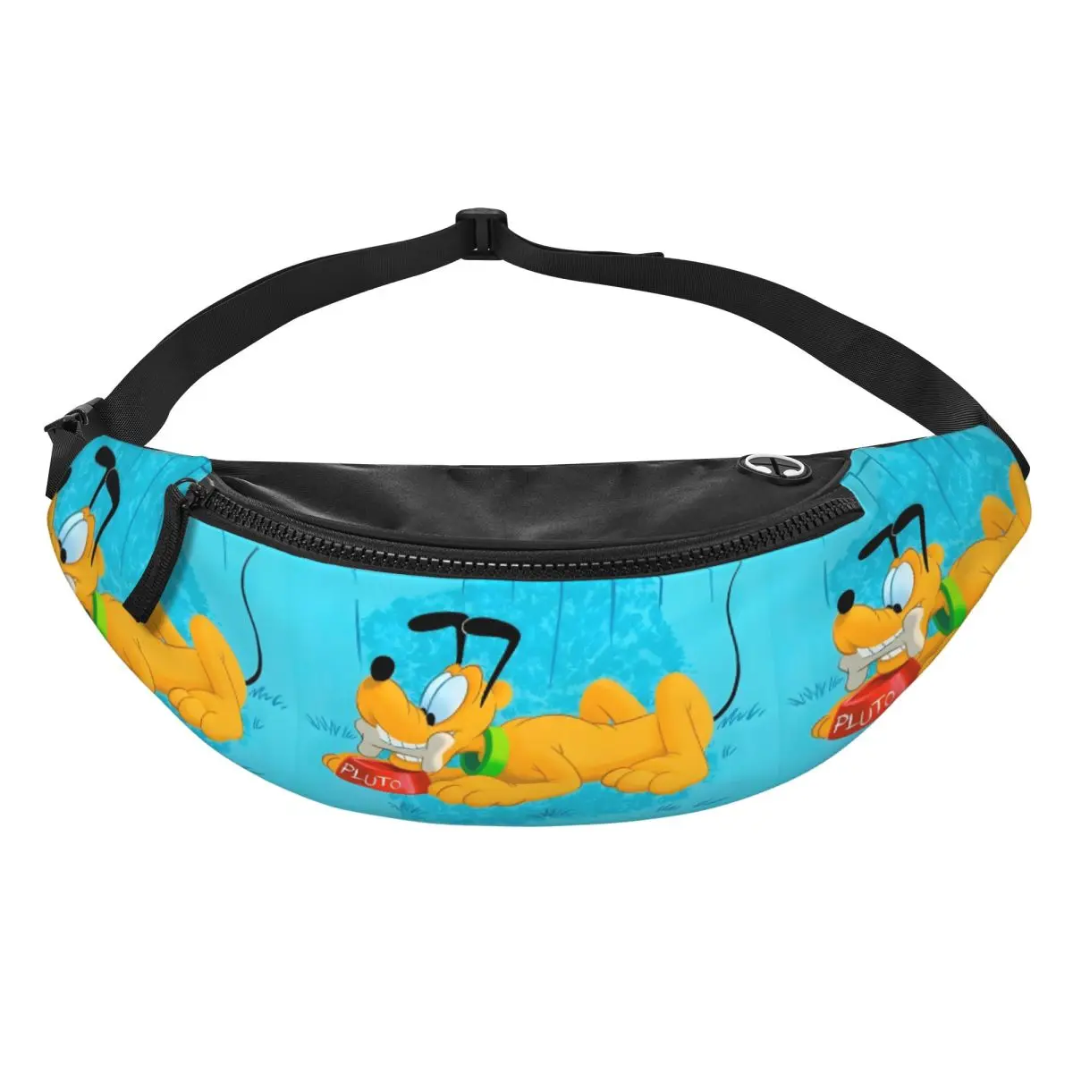 

Custom P-Pluto Cartoon Fanny Pack for Men Women Cool Crossbody Waist Bag Travel Hiking Phone Money Pouch