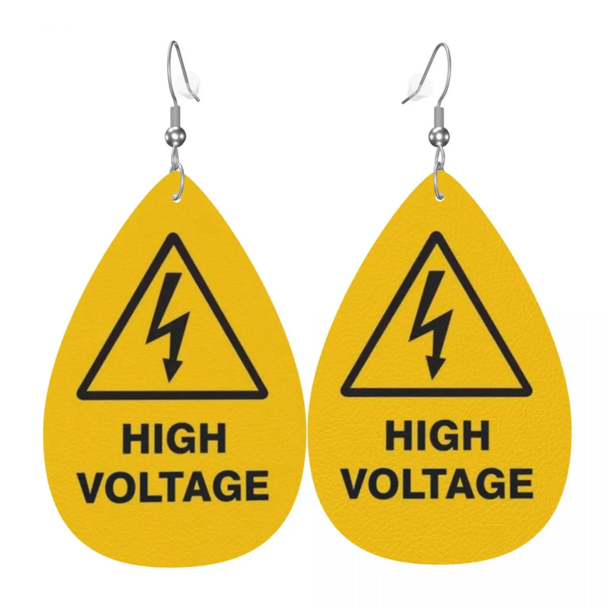 

Забавные предупреждающие кожаные серьги-капли на заказ для женщин, кожаные серьги, модные легкие серьги для вечеринок и праздников