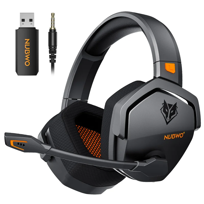 NUBWO G06 Dual Wireless Gaming Headphones 2.4GHz Bluetooth 5.3 Headsets Gamer with Microphone for PS5, PS4, PC, Mobile, Switch