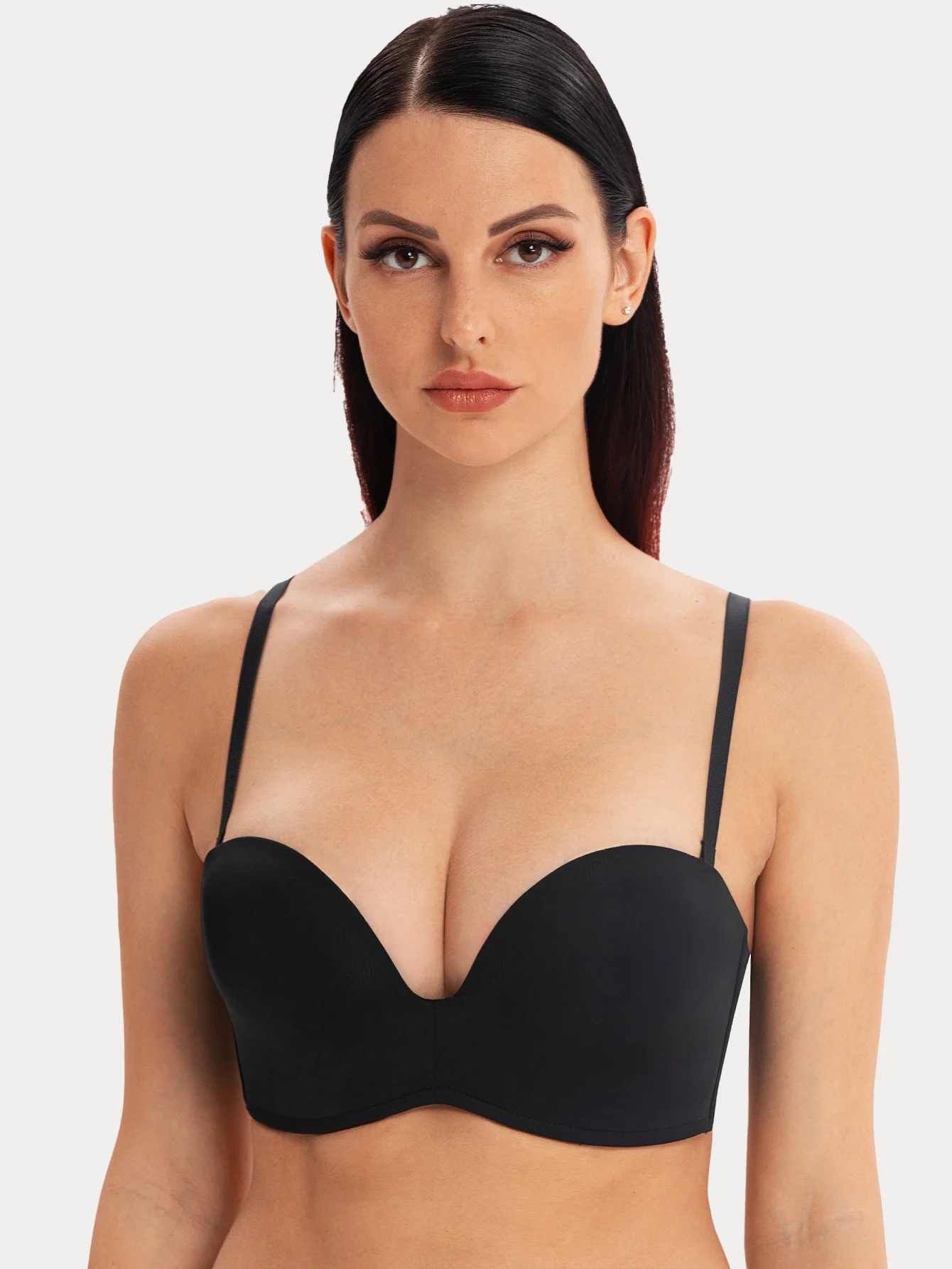 Stay-Put Multiway Wireless Lightly Padded Push Up Strapless Bra