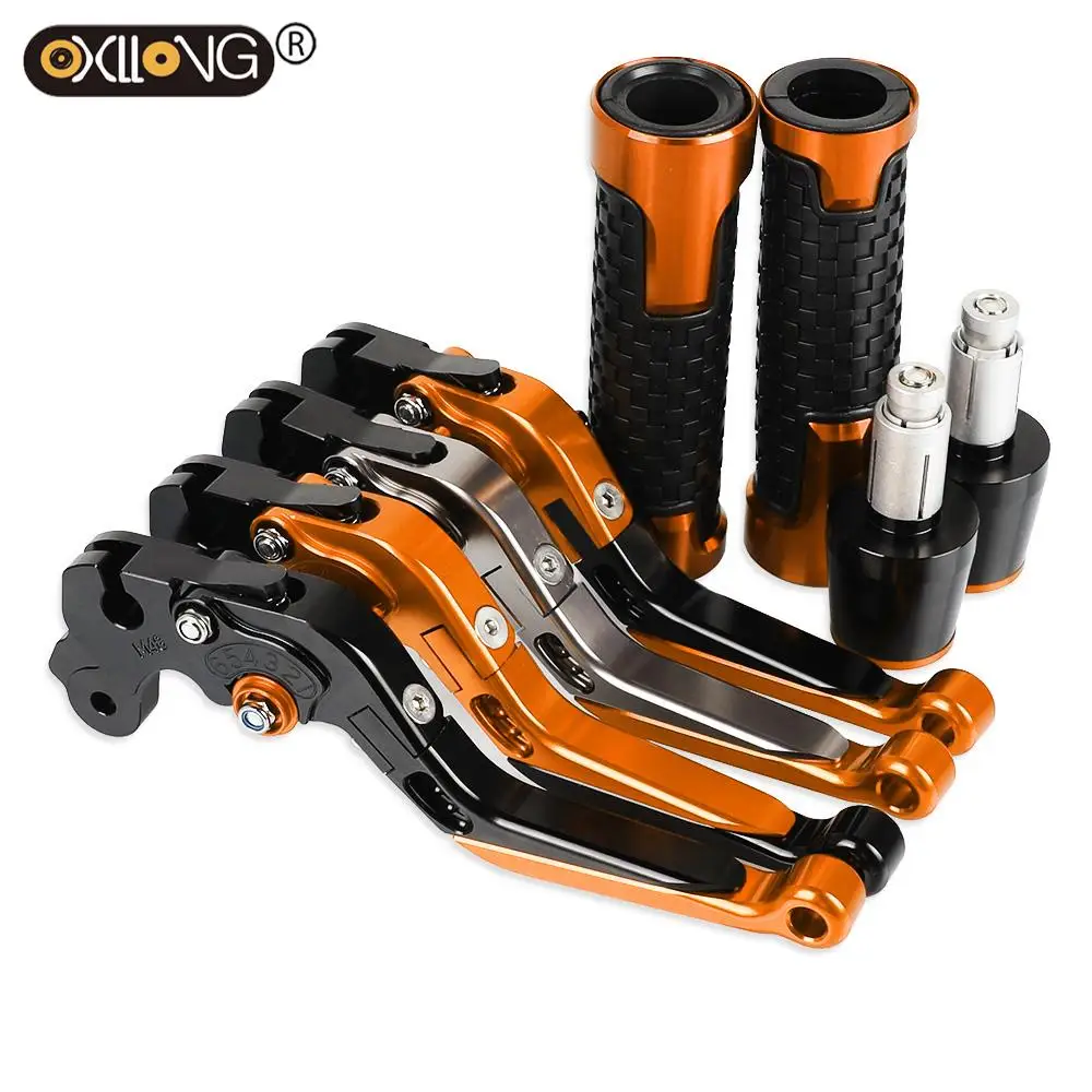 

Motorcycle Accessories Extendable Brake Clutch Levers Handlebar Hand Grips ends For 690 SMC 690SMC 2008 2009 2010 2011 2012 2013