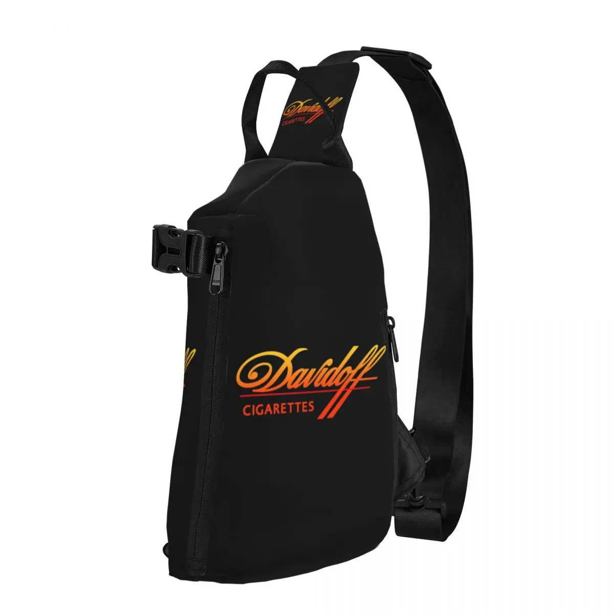 Davidoff Cigar Chest Bag Men Sling Crossbody Backpack Chest Bag Travel Hiking Daypack Shoulder Bag