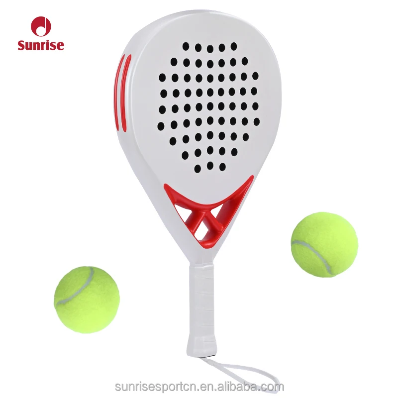 SA002 Professional Intermediate Padel Racket Full Carbon Eva Core Graphite Woven Teardrop 260x260mm 360g 455mm High