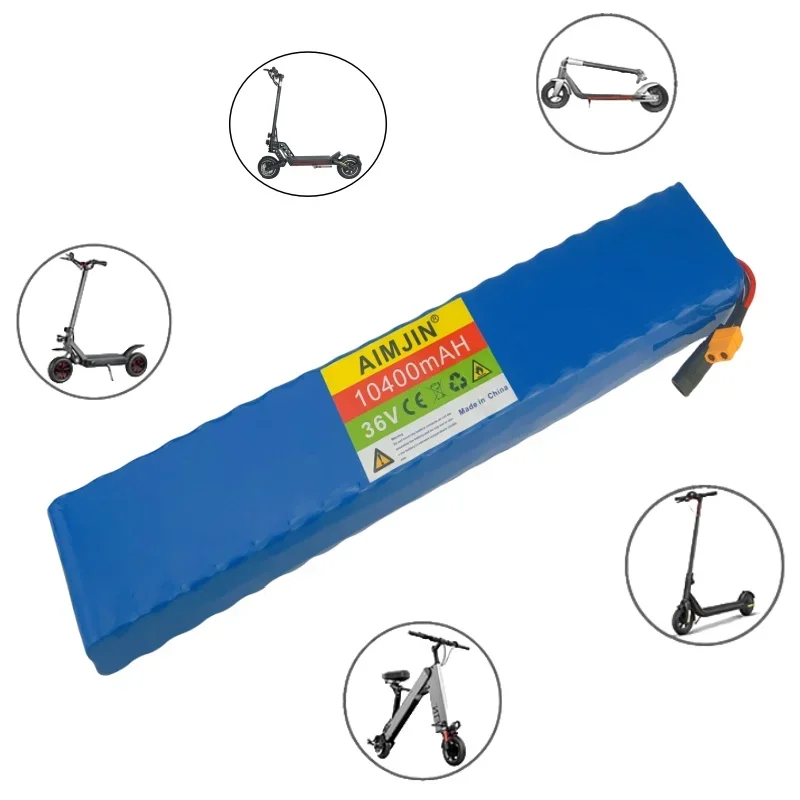 10S4P 36V 10400mAh akumulator litowy do skutera elektrycznego 18650 akumulator 36V 10.4Ah akumulator do skutera elektrycznego