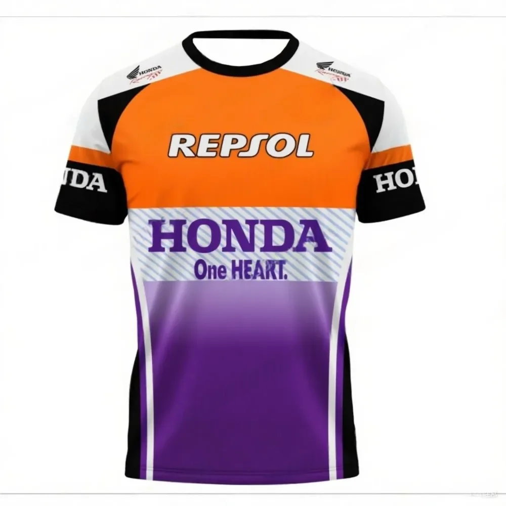 

Men's and Women's Honda Motorcycle Casual T-Shirts, Breathable, Quick-Drying, 3D Printed Short-Sleeved T-Shirts
