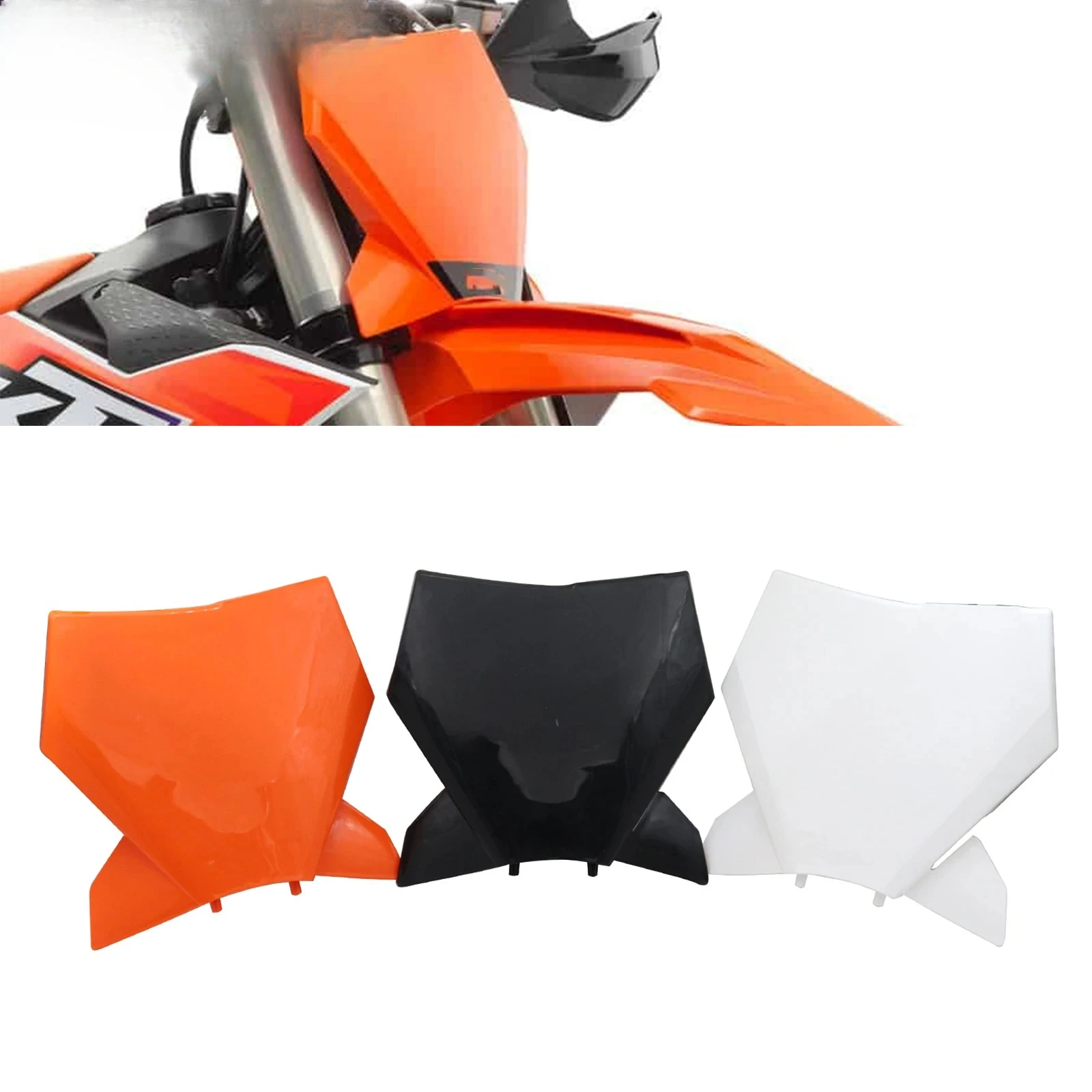 

Motorcycle Front Number Plate Plastic Cover For KTM SX SXF XC XCF XCW XCFW EXC EXCF 125-500cc 2023-2024 Universal Racing Parts