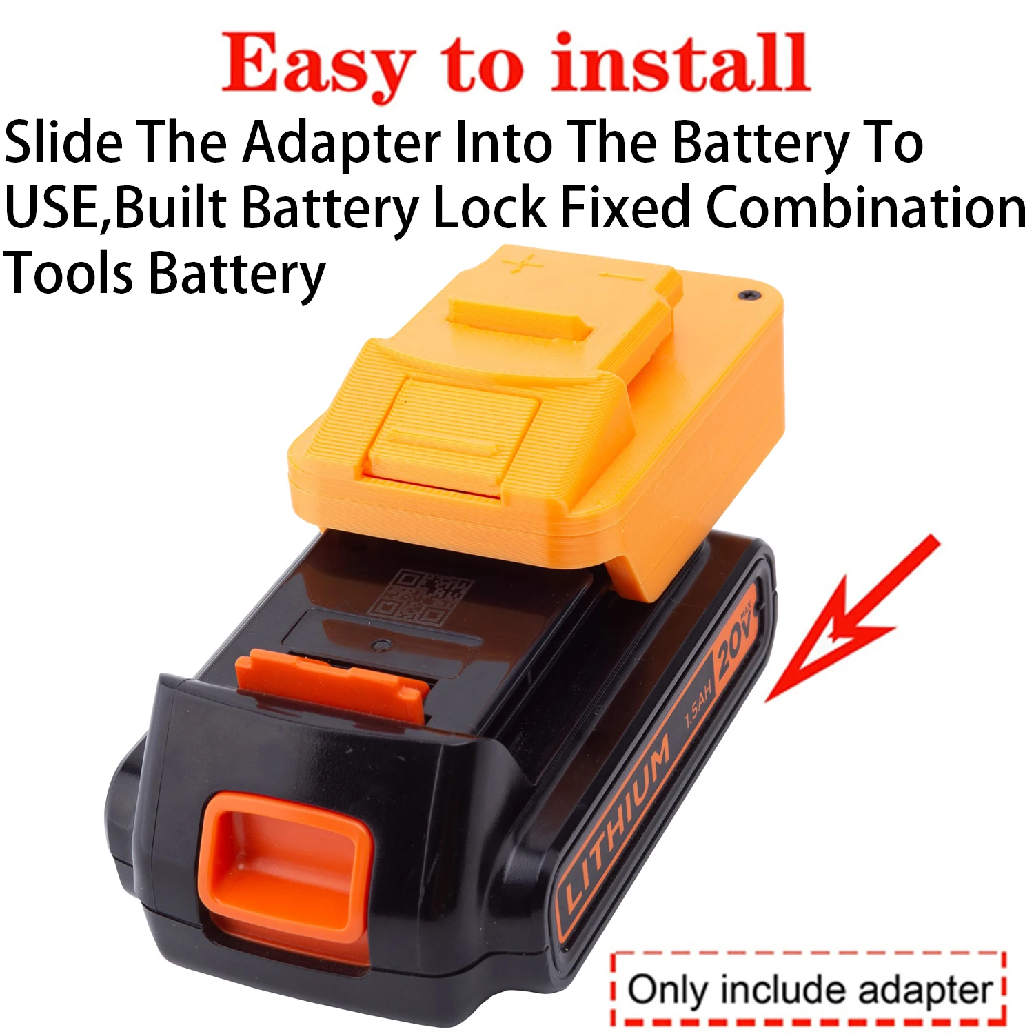 Battery Adapter For Worx 20V 4PIN Li-ion Tool To Black+Decker 20V Li-ion  Battery Adapter Converter Power Tool Accessory