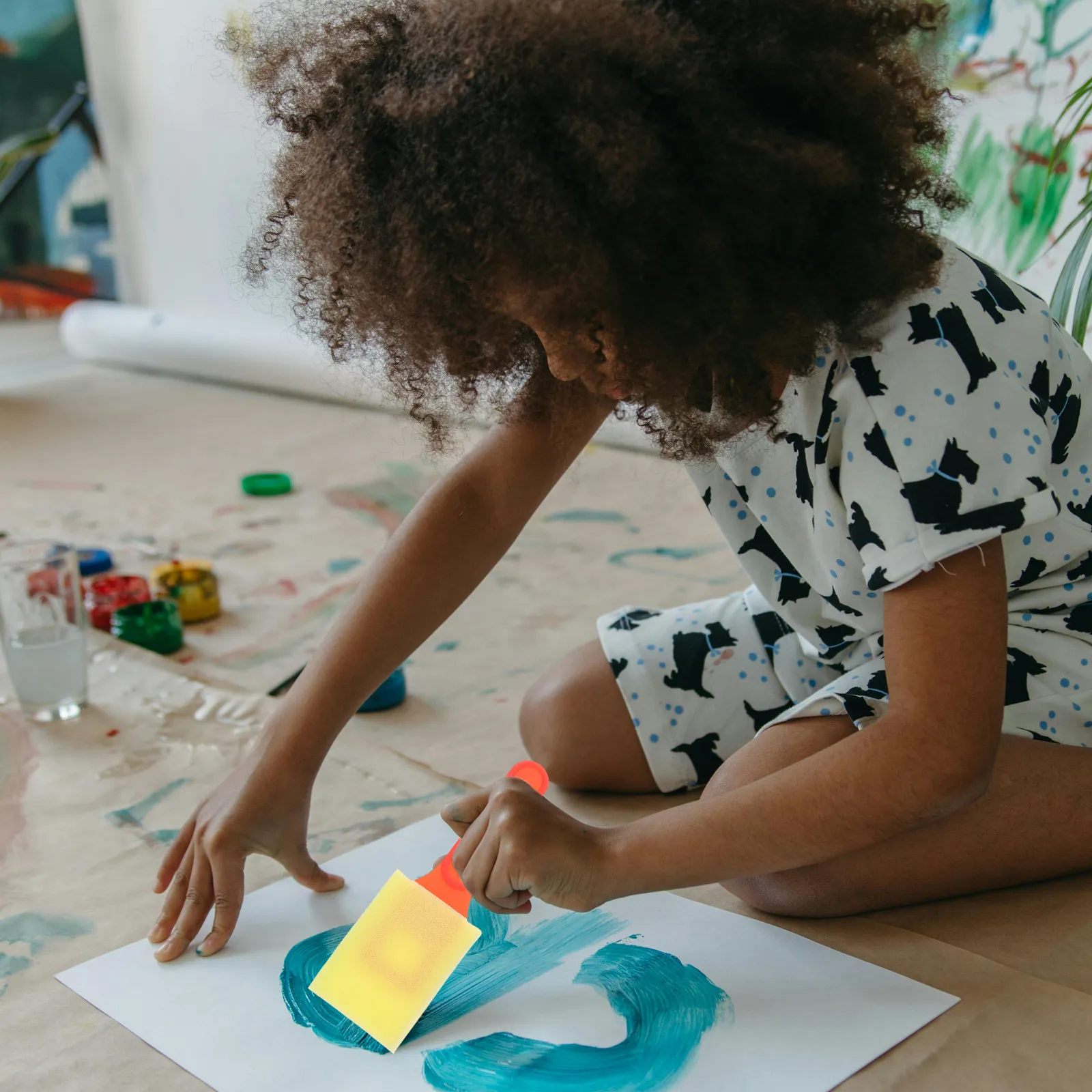 

Набор из 4 губчатых кистей для рисования для детей, мягкие поролоновые инструменты для творчества, кисти для рисования, губки для поделок