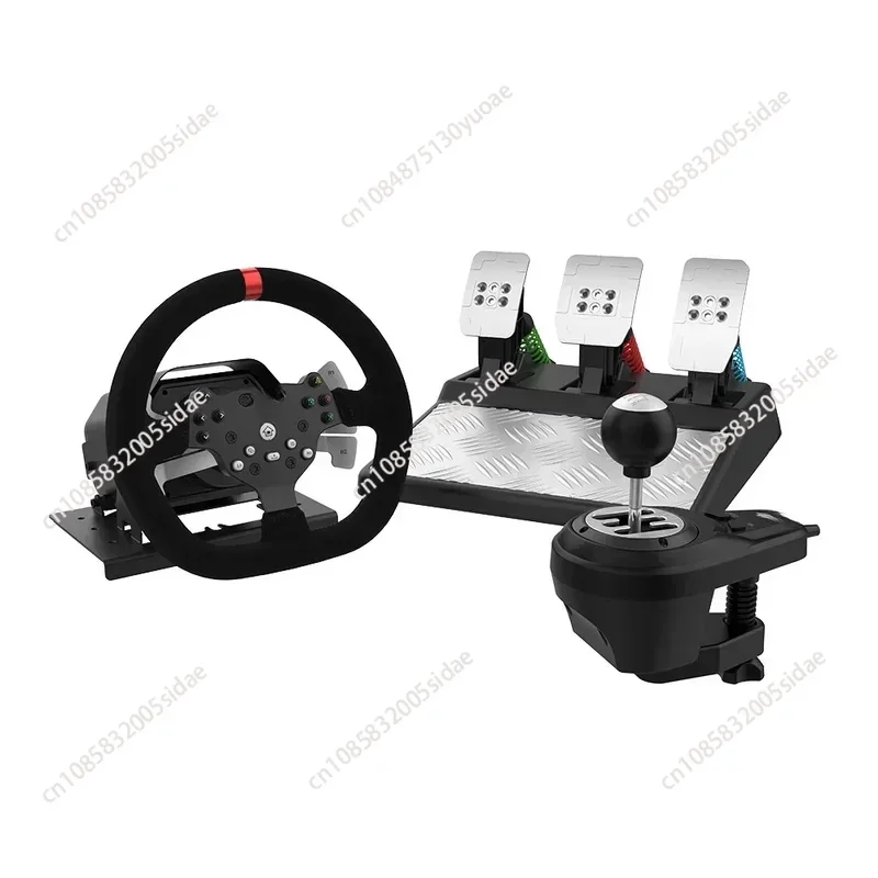 V10 3 IN 1 Steering Wheel 3.2Nm Force Feedback Racing Simulator for PC/8/10/11/PS4Xbox One/Series X/S