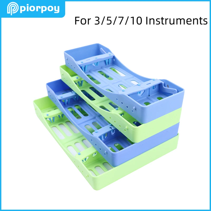 

PIORPOY 1Pcs Dental Plastic Sterilization Cassettes Autoclavable Holder Placement Rack Storage Box Trays Dentistry Surgical Tool
