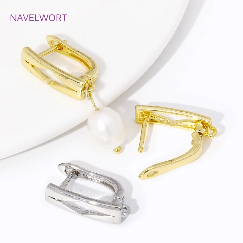 18K Gold Plated Brass Shvenzy Earwires Earring Clasps Fittings,Earring Making Supplies,For DIY Women Earrings Making Accessories