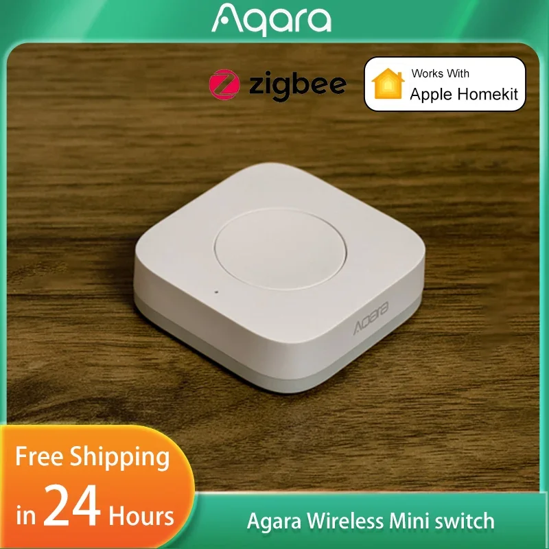 Aqara Wireless Mini Switch Zigbee Sensor Connection Smart Remote One Key Control Button Security Work for Mi Home APP Homekit