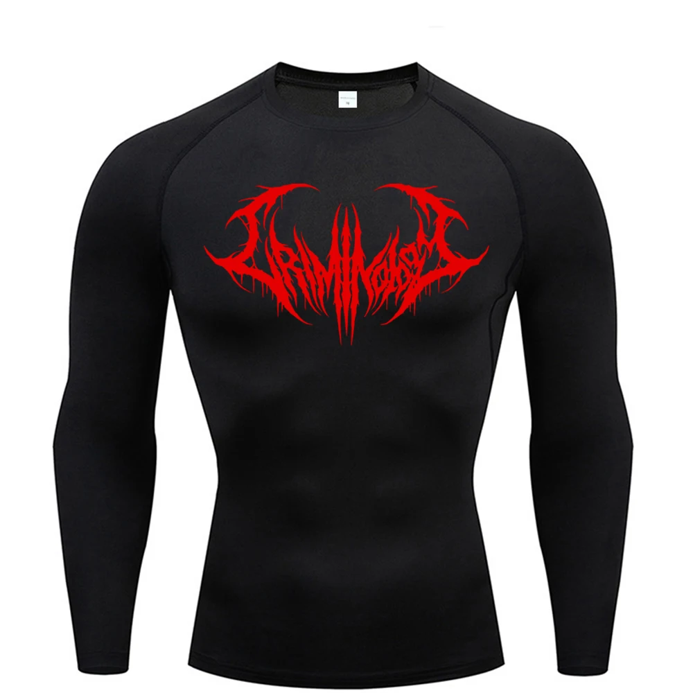 

Men's printed long sleeve running compression T-shirt Men's fast drying fitness fitness long sleeve breathable top