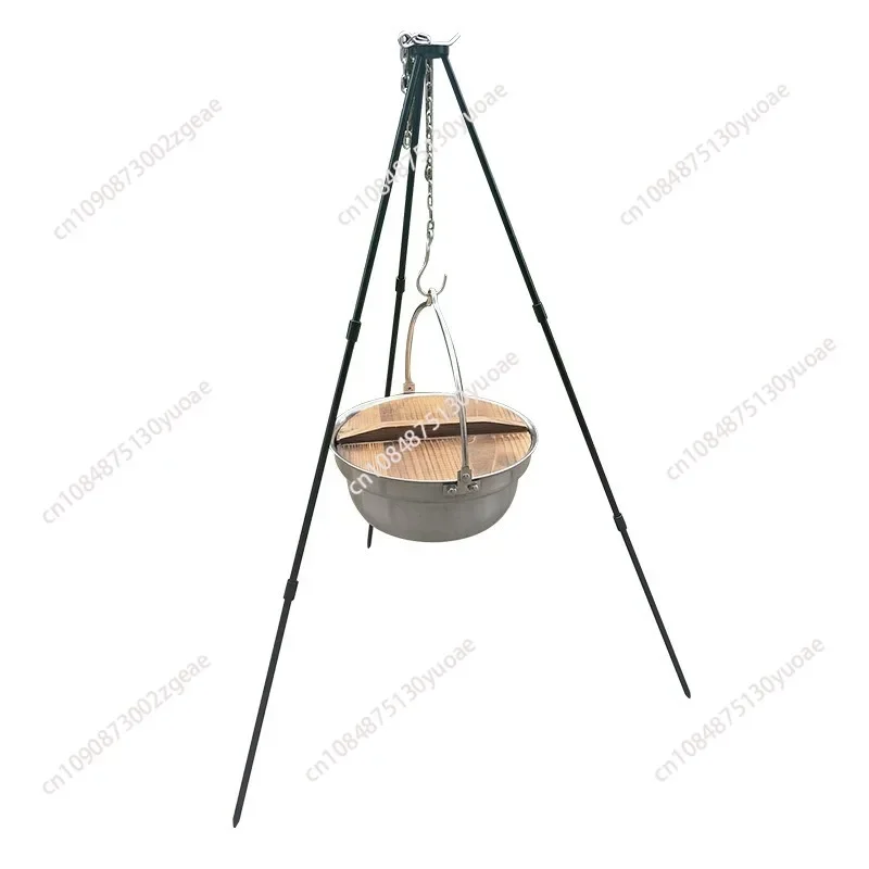 Stainless Steel Hanging Pot, Outdoor Camping, Multi-Functional Soup Pot, Kitchen Utensils, New