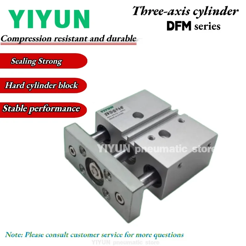 

DFM-25, DFM-32, DFM-40-25-P-A-KF-30-40-50-75-80-100-125-150-175-200-P-A-KF GF YIYUN Трехосевой воздушный цилиндр Пневматические инструменты DFM