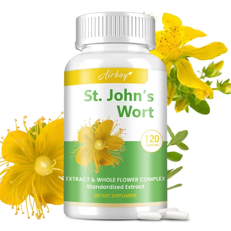 

St. John's Wort Capsules - Supports Healthy Mood, Improves Sleep Quality, Promotes Brain Health, and Relaxes The Mind and Body