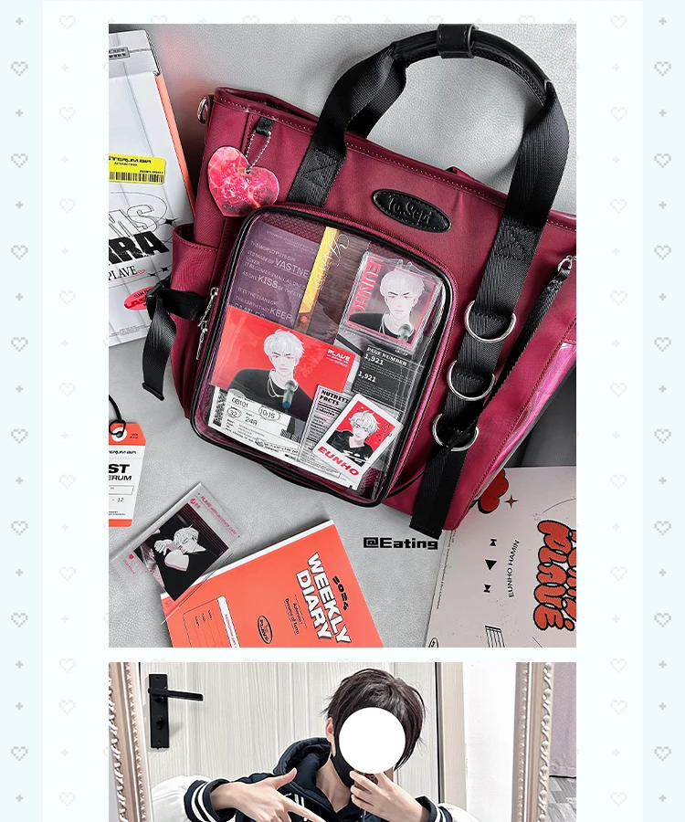 日本オリジナルスイートクールロリータバックパック Ita-bag 大容量ドールバッグ毎日の通勤学生カジュアルクロスボディバッグユニセックス