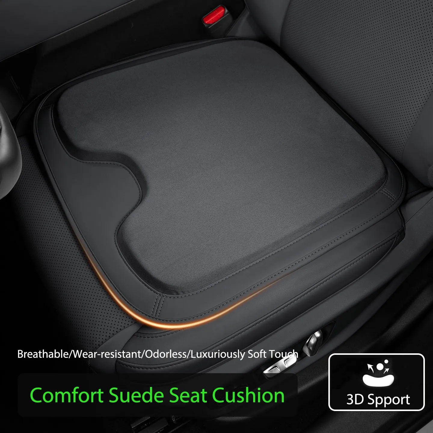 Suede Car Seat Cushion Non-slip Breathable Car Seat Protection Pad Seat Cover Interior Accessories For BMW Audi VW Mercedes-Benz