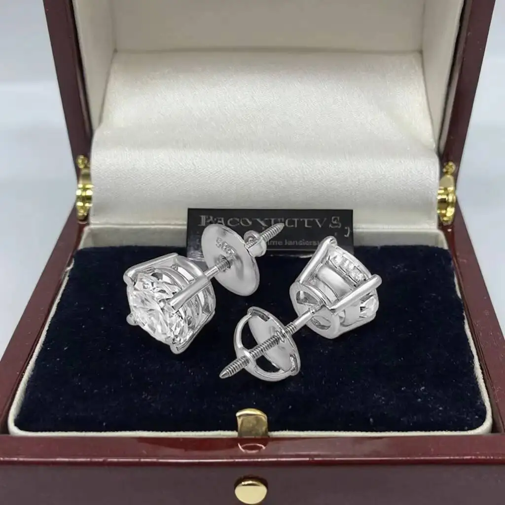 

New Fashion Moissanite Sale Real Stud Earrings