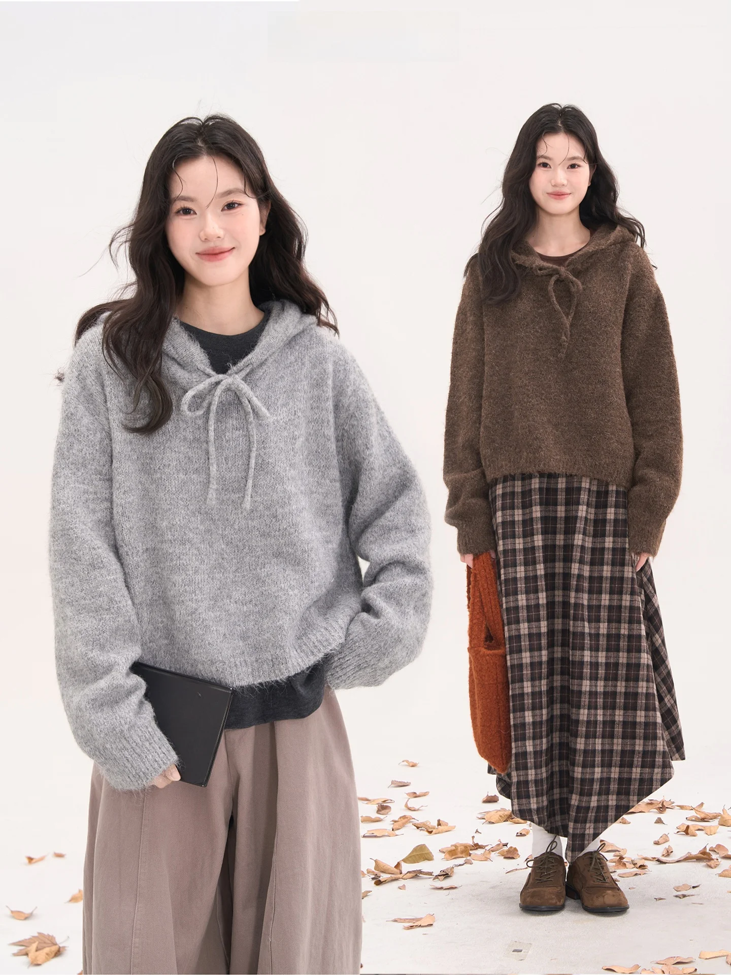 

Вязаная толстовка-худи Heme для женщин: утепленная, повседневная, из смесовой ткани (полиэстер, шерсть, нейлон, спандекс), с длинными рукавами