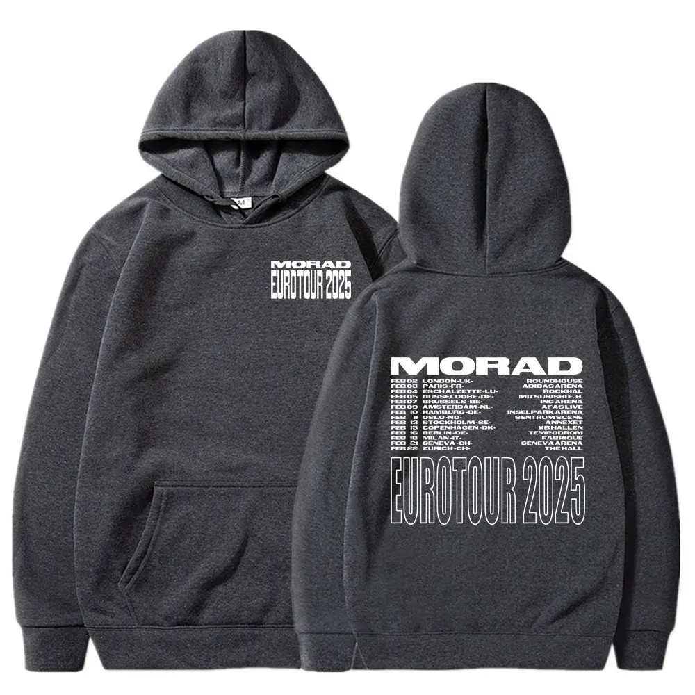 Rapper Morad 2025 Tour Hoodies Men's Women Harajuku Hip Hop Pop Music Street Sweatshirt Casual Oversized Pullovers Streetwear