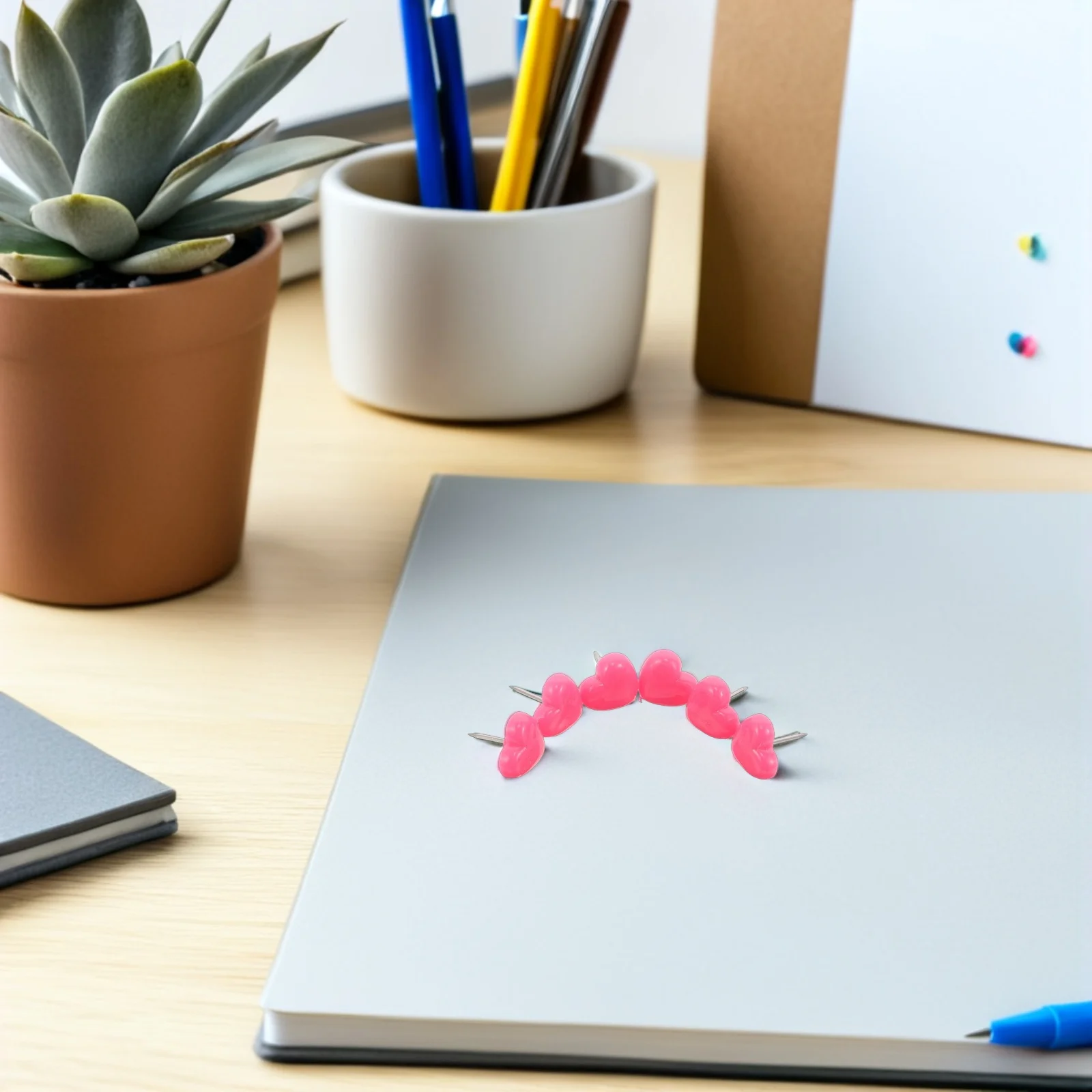 

100Pcs Heart Thumb Tacks Pink Creative Push Pins for Cork Board Photo Wall Decor Bulletin Board Pins Hanging Pictures Dorm